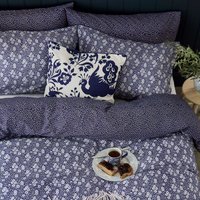 Product photograph of Burleigh X Bedeck Of Belfast Calico Kingsize Duvet Cover Set Blue from Bedeck Home