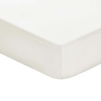 Product photograph of 1951 Plain Dye Percale Kingsize Extra Deep Fitted Sheet Cream from Bedeck Home