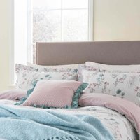 Product photograph of Helena Springfield Clairemont Super Kingsize Duvet Cover Set Duck Egg And Pink from Bedeck Home