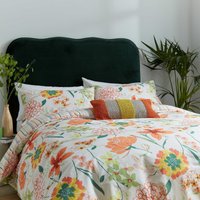 Product photograph of Helena Springfield Budding Brights Bella Kingsize Duvet Cover Set Mango from Bedeck Home