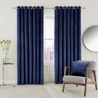 Product photograph of Helena Springfield Escala Lined Curtains 66 X 90 Electric Blue from Bedeck Home
