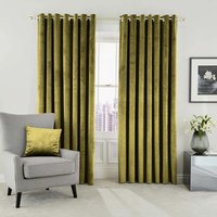 Product photograph of Helena Springfield Escala Lined Curtains 66 X 72 Olive from Bedeck Home
