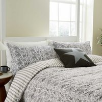 Product photograph of Helena Springfield Long Island Byron Kingsize Duvet Cover Set Grey Linen from Bedeck Home