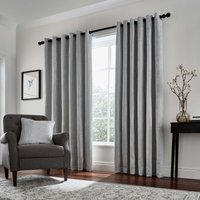 Product photograph of Helena Springfield Roma Lined Curtains 66 X 72 Silver from Bedeck Home