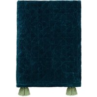 Product photograph of William Morris Honeysuckle Tulip Quilted Throw Teal from Bedeck Home