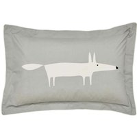 Product photograph of Scion Mr Fox Oxford Pillowcase Silver from Bedeck Home