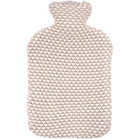 Product photograph of Murmur Dotty Knit Hot Water Bottle Cover Linen from Bedeck Home