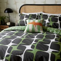 Product photograph of Scion Going Lohko Super Kingsize Duvet Cover Set Juniper Liquorice from Bedeck Home