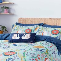 Product photograph of Scion Jackfruit The Beanstalk Kingsize Duvet Cover Set Sky from Bedeck Home