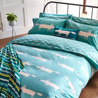 Product photograph of Scion Mr Fox Single Duvet Cover Teal from Bedeck Home