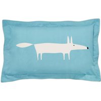 Product photograph of Scion Mr Fox Oxford Pillowcase Teal from Bedeck Home