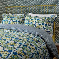 Product photograph of Scion Twist Turn Super Kingsize Duvet Cover Set Indigo from Bedeck Home
