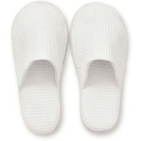 Product photograph of Murmur Spa Collection Waffle Slippers White from Bedeck Home
