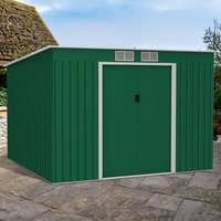 Product photograph of 9 X 8 Lotus Hestia Pent Metal Shed With Foundation Kit 2 61m X 2 41m from Buy Sheds Direct
