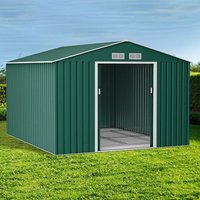 Product photograph of 9 X 10 Lotus Orion Apex Metal Shed With Foundation Kit 2 67m X 3 19m from Buy Sheds Direct