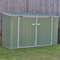 Product photograph of 7 X 3 Absco Metal Bike Store - Eucalyptus 2 26m X 0 78m from Buy Sheds Direct