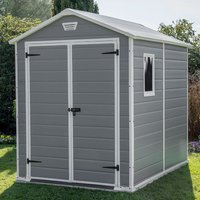 Product photograph of 6 X 8 Keter Manor Plastic Garden Shed 1 86m X 2 37m from Buy Sheds Direct