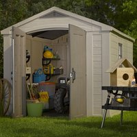 Product photograph of 8 X 11 Keter Factor Plastic Garden Shed 2 57m X 3 32m from Buy Sheds Direct