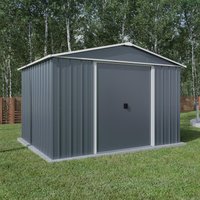 Product photograph of 10 X 10 Yardmaster Castleton Anthracite Metal Shed 3 03m X 2 98m from Buy Sheds Direct