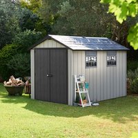 Product photograph of 7 X 11 Keter Oakland Plastic Garden Shed 2 29 X 3 5m from Buy Sheds Direct