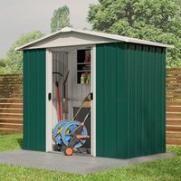 Product photograph of 6 8 X 4 6 Yardmaster Green Metal Shed 2 02m X 1 37m from Buy Sheds Direct