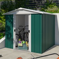 Product photograph of 6 8 X 7 2 Yardmaster Green Metal Shed 2 02m X 2 17m from Buy Sheds Direct
