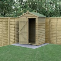 Product photograph of 5 X 3 Forest 4life 25yr Guarantee Overlap Pressure Treated Windowless Apex Wooden Shed 1 64m X 1m from Buy Sheds Direct