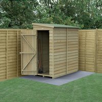 Product photograph of 6 X 3 Forest 4life 25yr Guarantee Overlap Pressure Treated Windowless Pent Wooden Shed 1 88m X 1 02m from Buy Sheds Direct