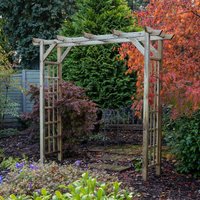 Product photograph of Forest Classic Flat Top Wooden Garden Pergola Arch 6 11 X 2 4 from Buy Sheds Direct