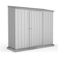 Product photograph of 7 5 X 3 Absco Space Saver Pent Metal Shed - Zinc 2 26m X 0 78m from Buy Sheds Direct