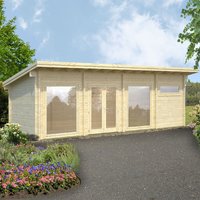 Product photograph of Palmako Heidi 8 4m X 3m Log Cabin Garden Building 70mm from Buy Sheds Direct