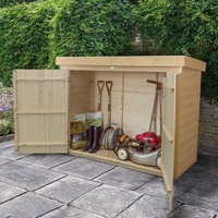 Product photograph of 6 5 X 2 10 Forest Shiplap Large Double Door Pent Wooden Garden Storage - Outdoor Bike Mower Store 1 9m X 0 86m from Buy Sheds Direct