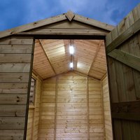Product photograph of Solartech Premium Garden Building Solar Lighting Charging Kit 3 - Suitable For Apex Roofed Sheds Up To 4m X 3 5m 14 X 12 from Buy Sheds Direct