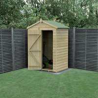 Product photograph of 5 X 3 Forest Beckwood 25yr Guarantee Shiplap Pressure Treated Windowless Apex Wooden Shed 1 64m X 1m from Buy Sheds Direct