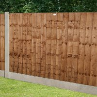 Product photograph of Forest 6 X 4 Brown Pressure Treated Vertical Closeboard Fence Panel 1 83m X 1 22m from Buy Sheds Direct
