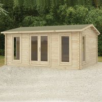 Product photograph of Forest Rushock 5m X 4m Log Cabin 45mm from Buy Sheds Direct
