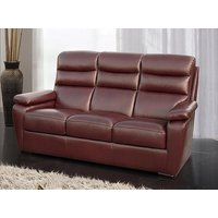 Product photograph of Amalfi Custom Made 3 Seater Sofa Italian Wine Real Leather from Chesterfield Sofas