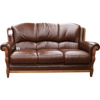 Product photograph of Ancona Handmade 3 Seater Sofa Settee Italian Tabak Brown Real Leather from Chesterfield Sofas