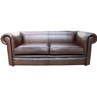 Product photograph of Chesterfield 1930 039 S 3 Seater Antique Brown Leather Sofa Settee In Classic Style from Chesterfield Sofas