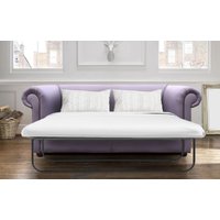 Product photograph of Chesterfield 1930 039 S 3 Seater Sofa Bed Shelly Amethyst Purple Leather In Classic Style from Chesterfield Sofas