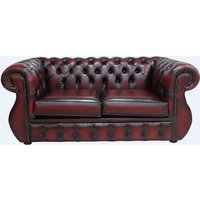 Product photograph of Chesterfield 2 Seater Antique Oxblood Leather Sofa Bespoke In Kimberley Style from Chesterfield Sofas
