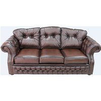 Product photograph of Chesterfield 3 Seater Antique Brown Leather Sofa Settee In Era Style from Chesterfield Sofas