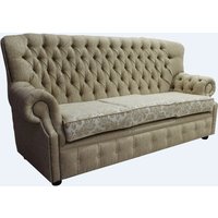 Product photograph of Chesterfield 3 Seater Cadiz Mink Fabric Sofa Bespoke In Monks Style from Chesterfield Sofas