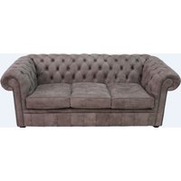 Product photograph of Chesterfield 3 Seater Devil Mocha Aniline Leather Sofa In Classic Style from Chesterfield Sofas