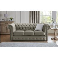 Product photograph of Chesterfield 3 Seater Fabric Malta Putty 09 Sofa from Chesterfield Sofas