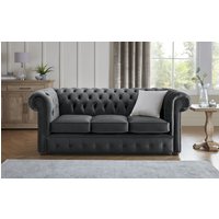 Product photograph of Chesterfield 3 Seater Fabric Malta Slate 05 Sofa from Chesterfield Sofas