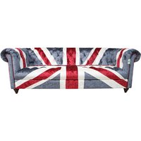 Product photograph of Chesterfield 3 Seater Luxury Velvet Sofa In Union Jack Style from Chesterfield Sofas