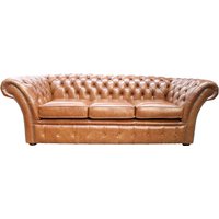 Product photograph of Chesterfield 3 Seater Old English Buckskin Leather Sofa Settee In Balmoral Style from Chesterfield Sofas