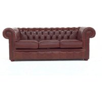Product photograph of Chesterfield 3 Seater Sofa Old English Hazel Real Leather In Classic Style from Chesterfield Sofas