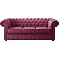 Product photograph of Chesterfield 3 Seater Shelly Anemone Leather Sofa Bespoke In Classic Style from Chesterfield Sofas